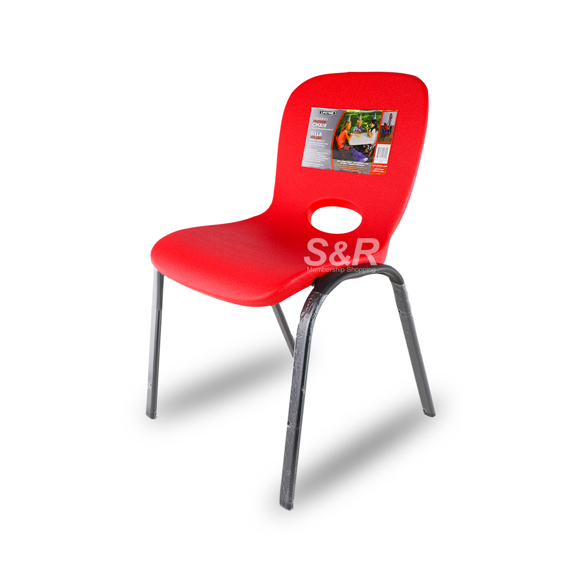 Lifetime Children's Red Color Stacking Chair 1pc